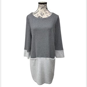 Anthropologie Lili’s Closet Grey Colorblock Tunic Dress Size M